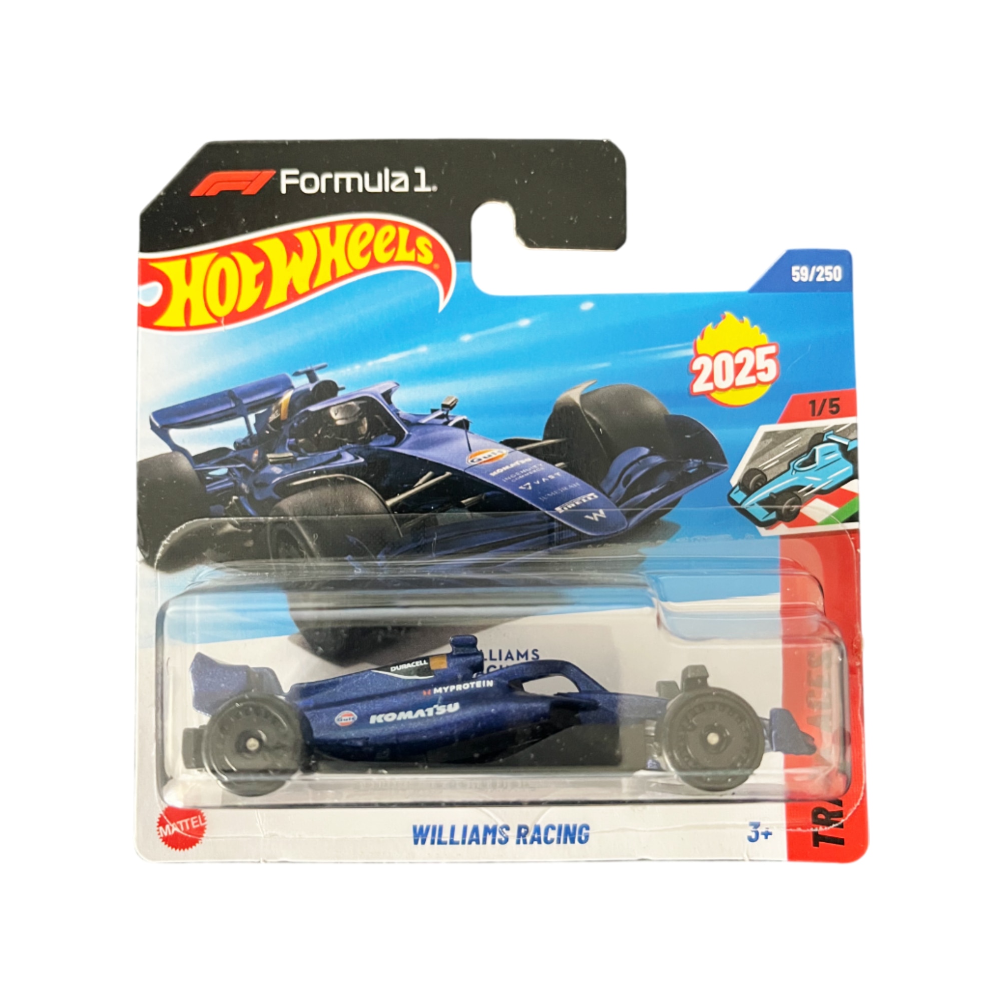 Masinuta Hot Wheels Williams Racing, albastru, scara 1:64 - model 2025