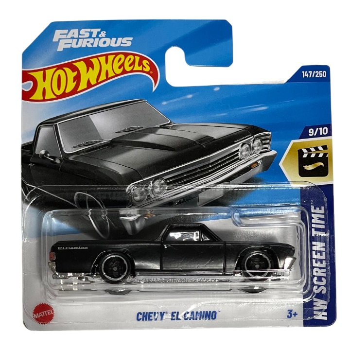 Masinuta metalica Hot Wheels Chevy El Camino 2025, Negru, 1:64