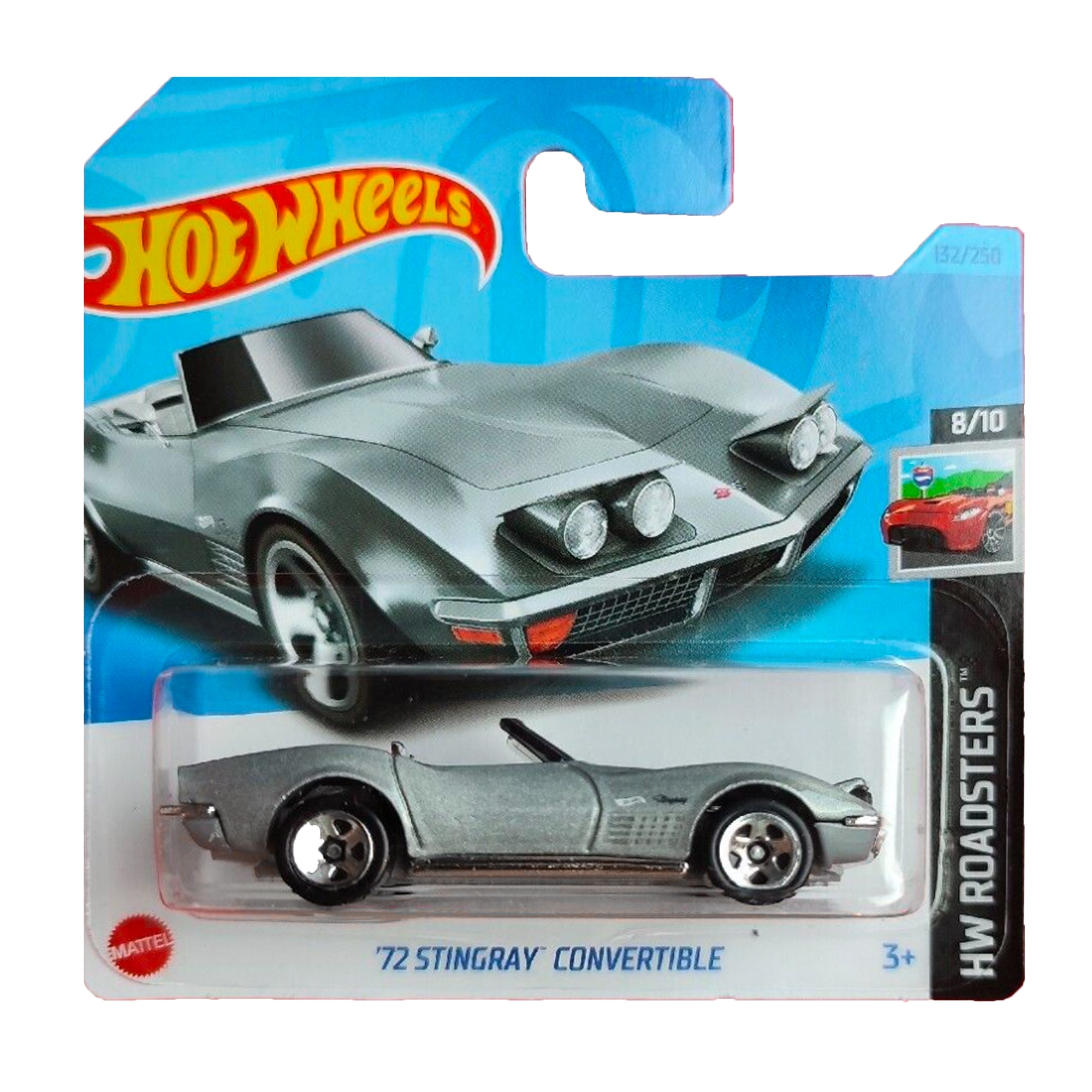 Masinuta metalica Hot Wheels, 72 Stingray Convertible 1:64, Argintiu