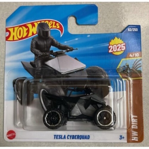 Masinuta metalica Hot Wheels, Tesla Cyberquad, 1:64, model 2025