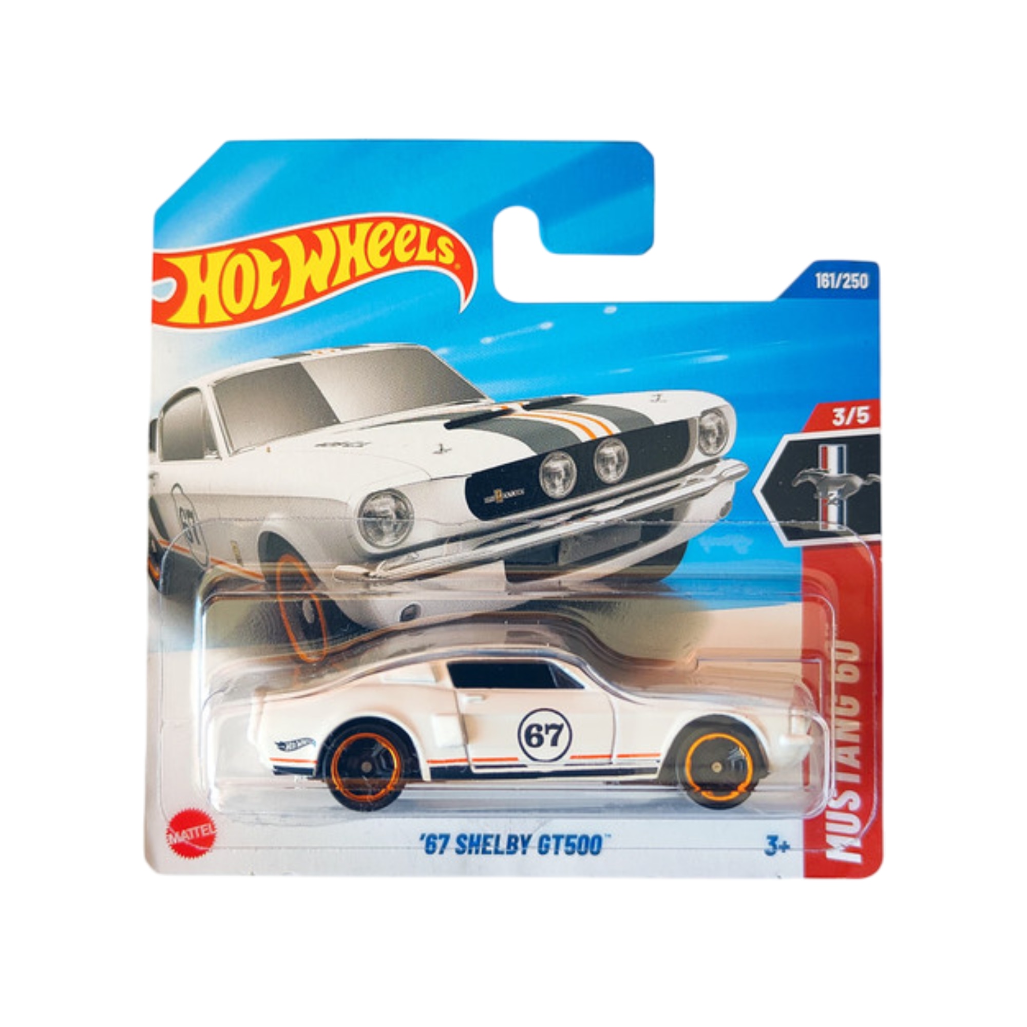 Masinuta Hot Wheels '67 Shelby GT500, alb, 1:64 - model 2025