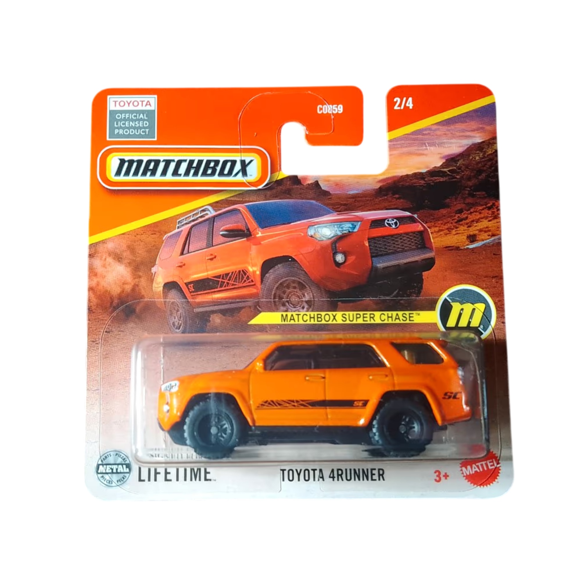 Masinuta metalica Matchbox, Toyota 4Runner, Super Chase, 1:64, portocaliu