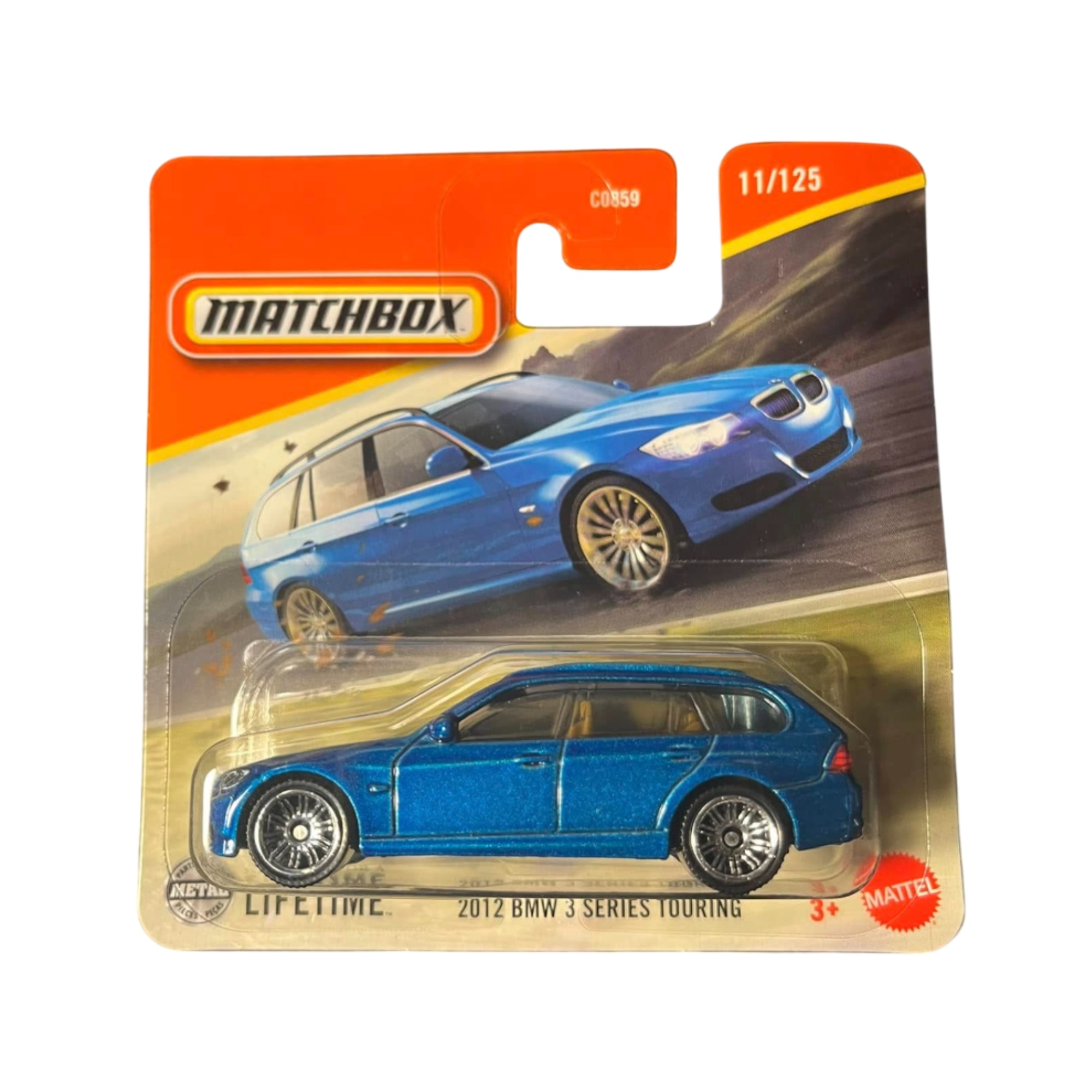 Masinuta Matchbox BMW 3 Series Touring 2012, albastru, 1:64