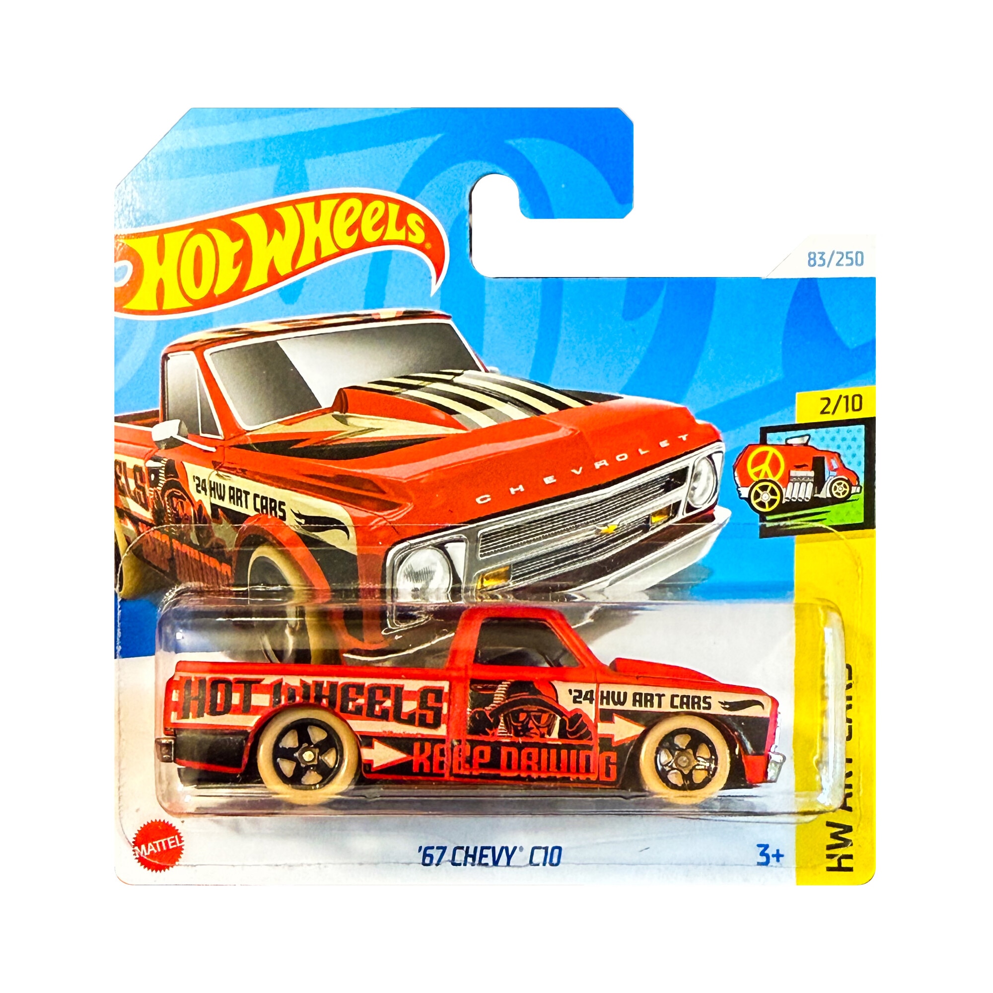 Masinuta Metalica Hot Wheels, '67 Chevy C10, 1:64, Rosu