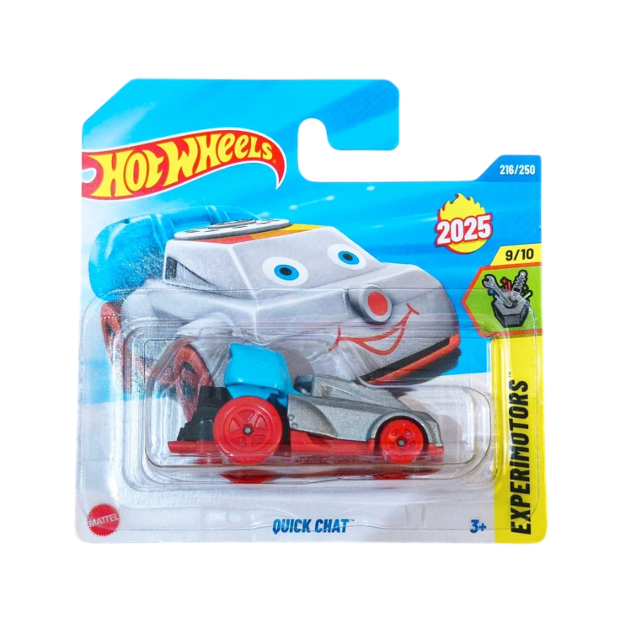 Masinuta Hot Wheels Quick Chat, gri - albastru - rosu, scara 1:64 - model 2025