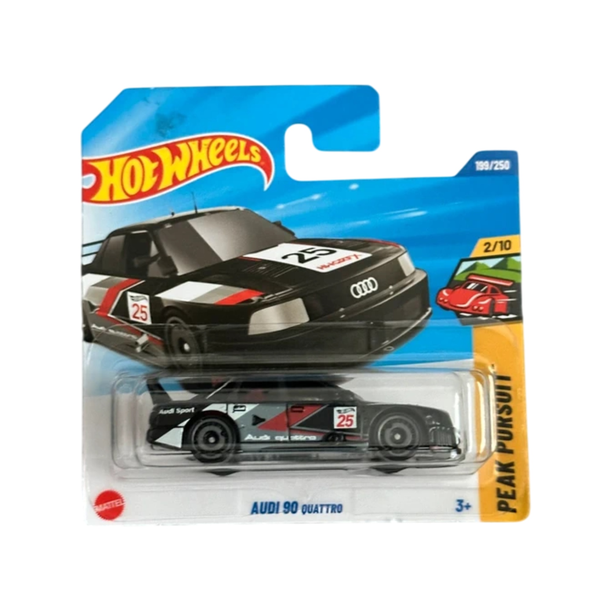 Masinuta Hot Wheels Audi 90 Quattro, negru, scara 1:64, model 2025