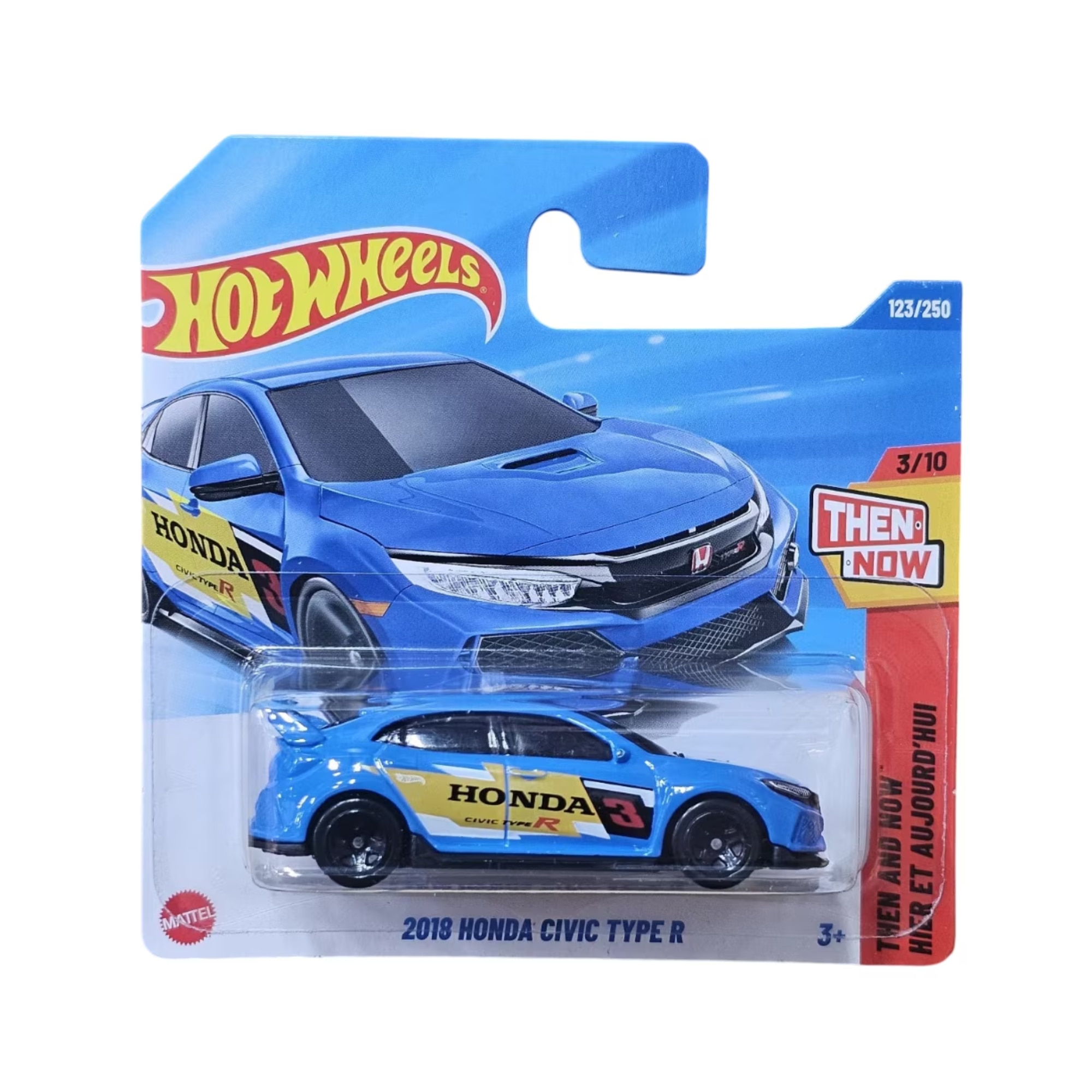 Masinuta Hot Wheels Honda Civic Type R 2018, albastru, scara 1:64 - model 2025