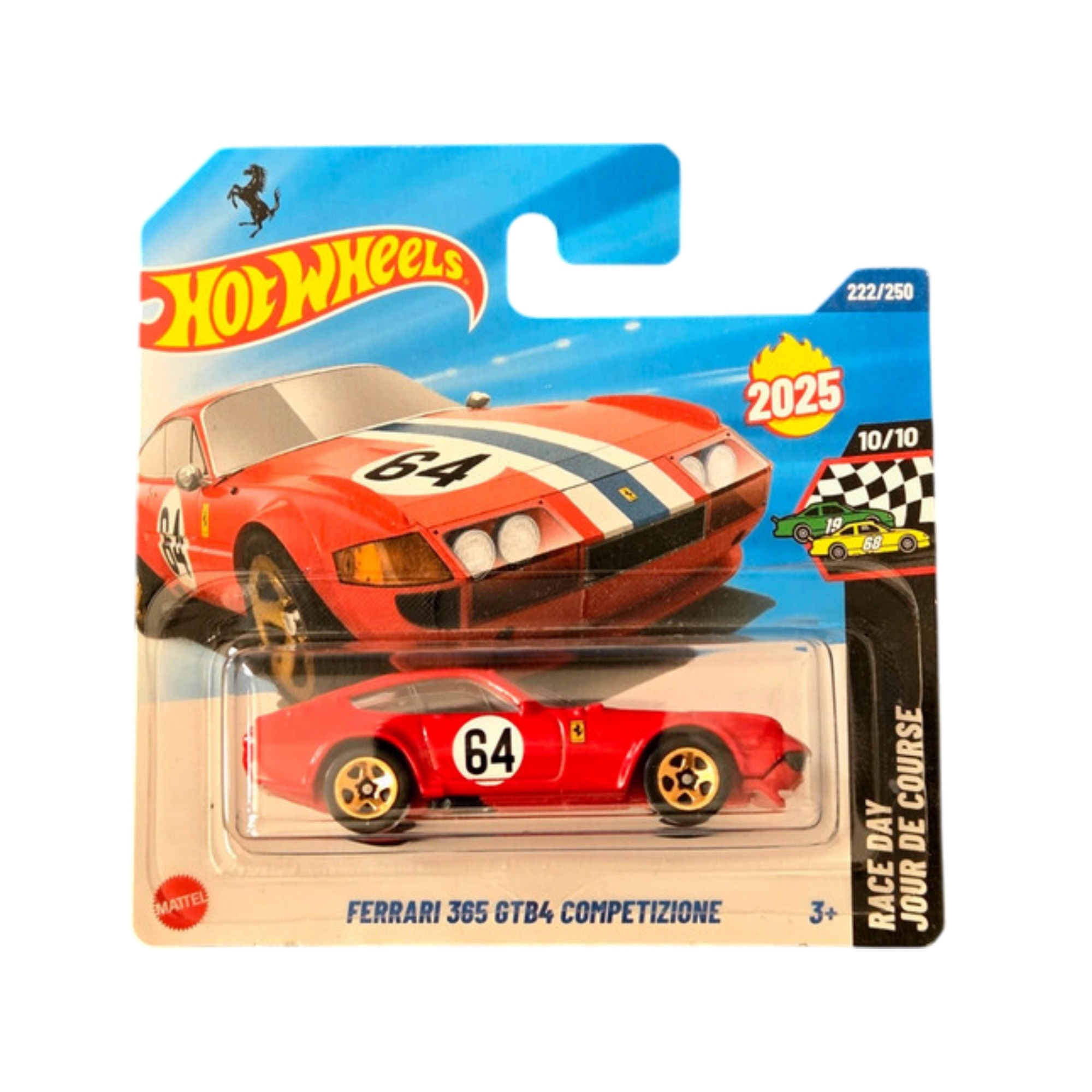 Masinuta Hot Wheels Ferrari 365 GTB4 Competizione, rosu, scara 1:64 - model 2025