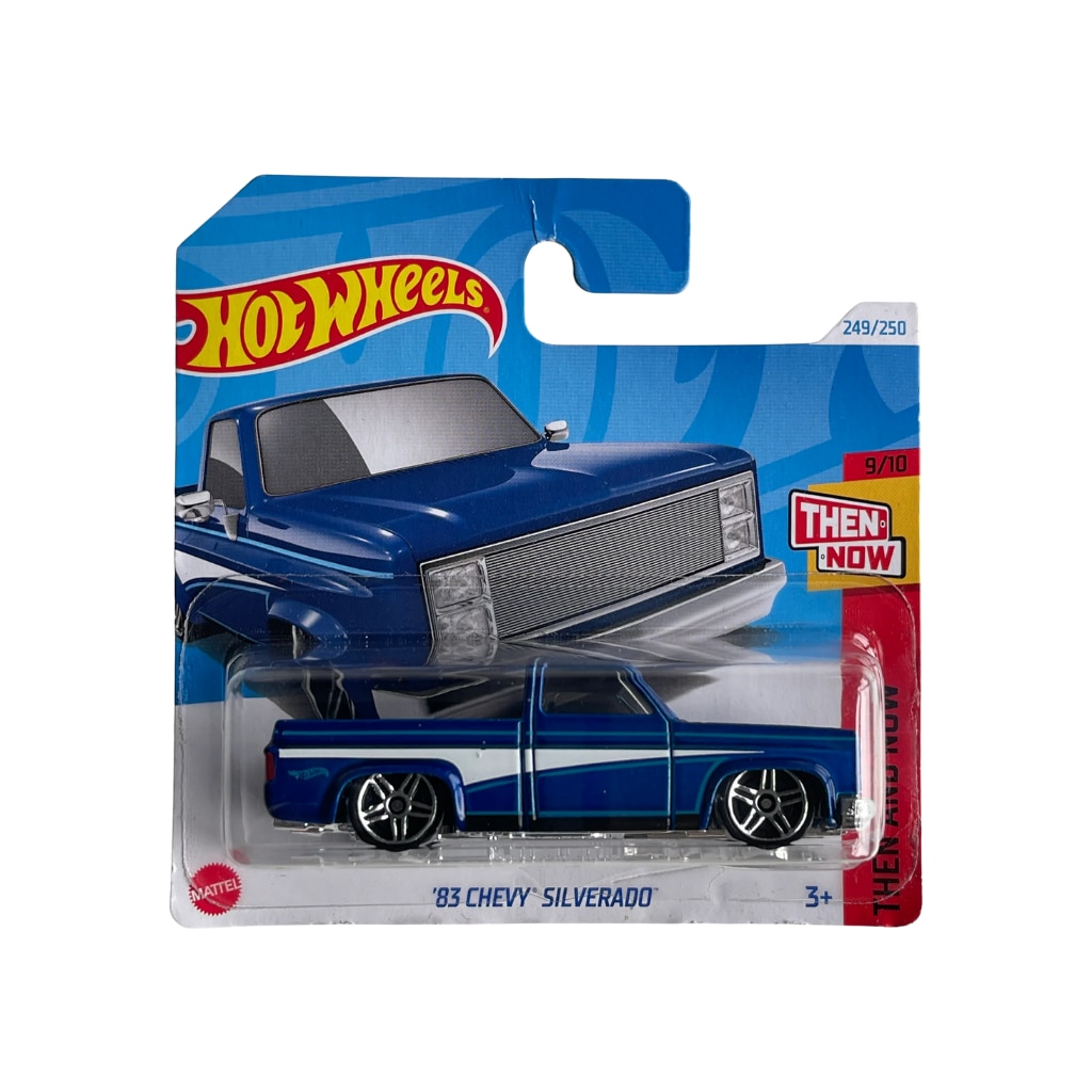 Masinuta Hot Wheels, 83 Chevy Silverado, Then and Now 2024, Albastru, 1:64