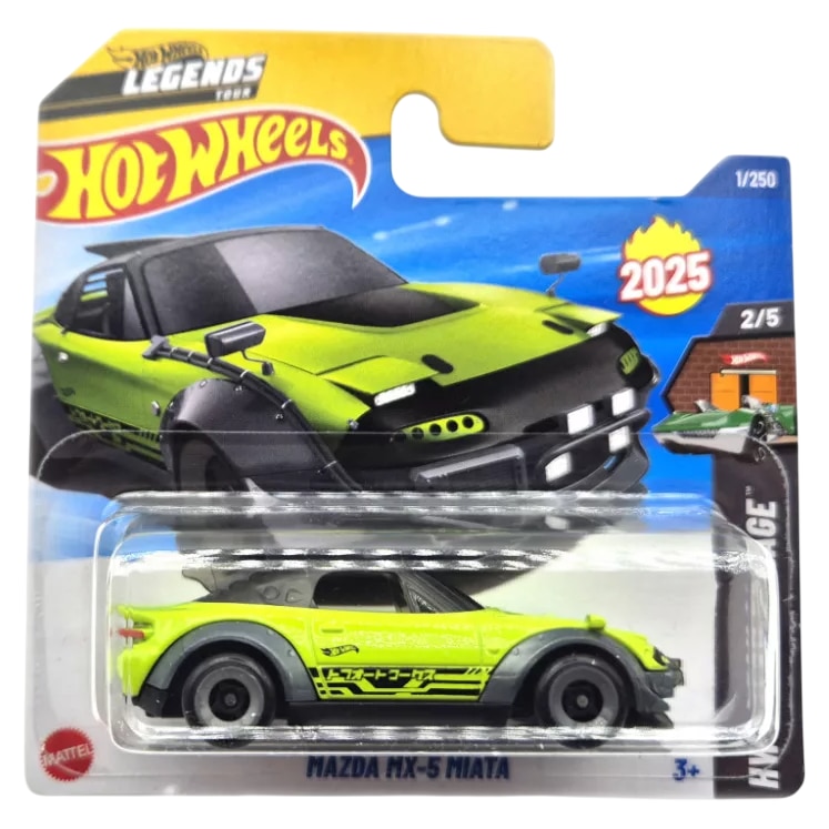 Masinuta Metalica Hot Wheels Mazda MX-5 Miata Verde Gri 2025 1:64