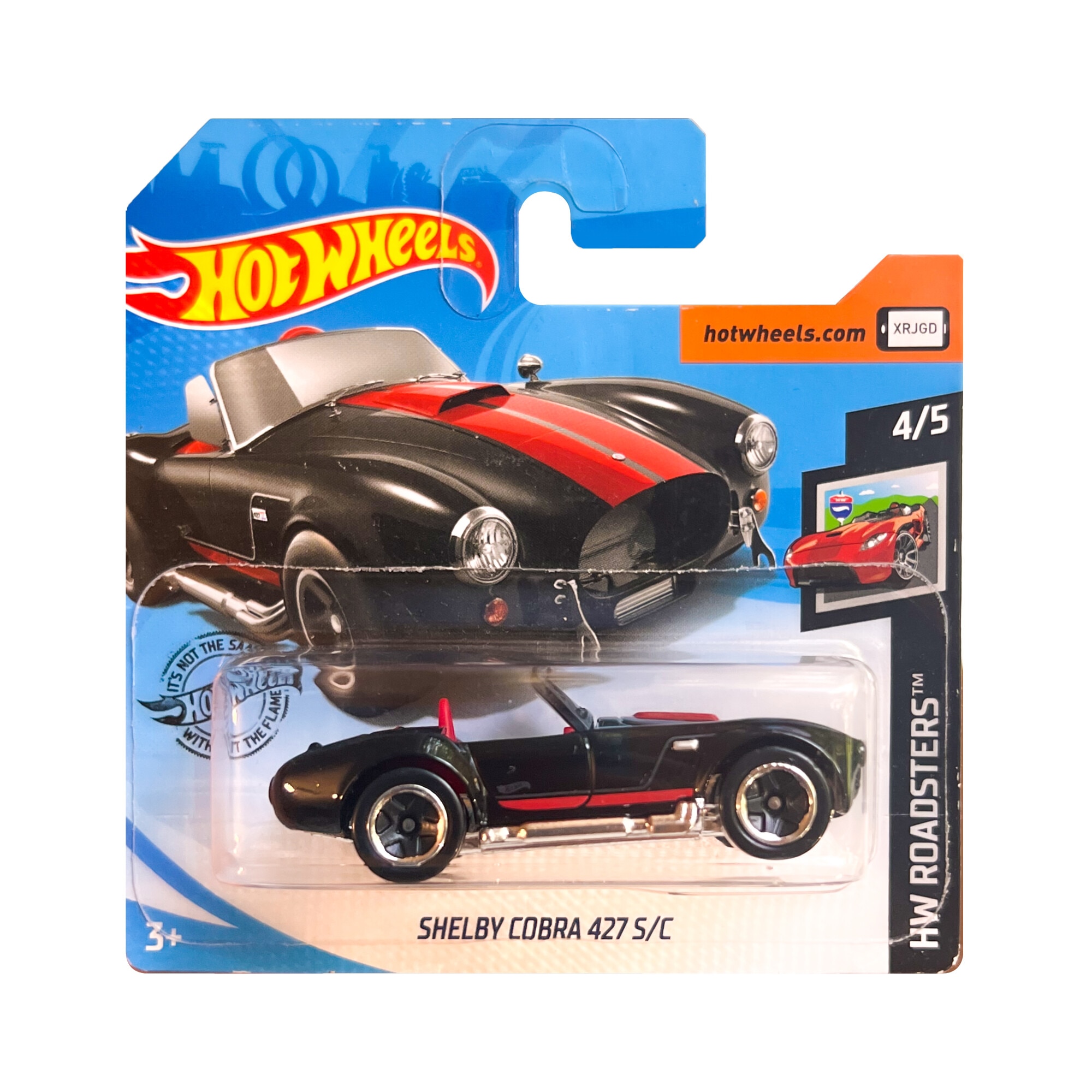 Masinuta metalica Hot Wheels, Shelby Cobra 427 S/C, 1:64, Negru