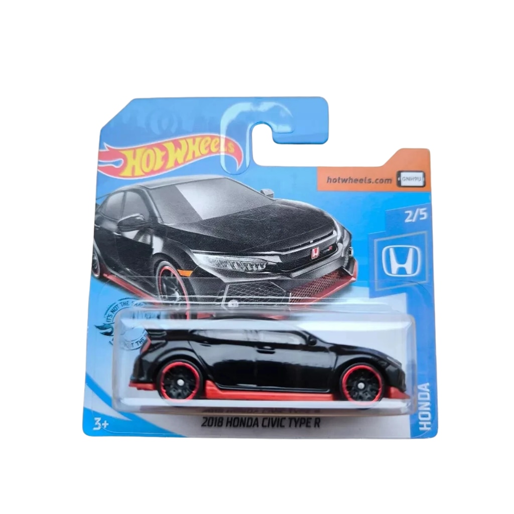 Masinuta Hot Wheels 2018 Honda Civic Type R, Honda 2018, Negru, 1:64