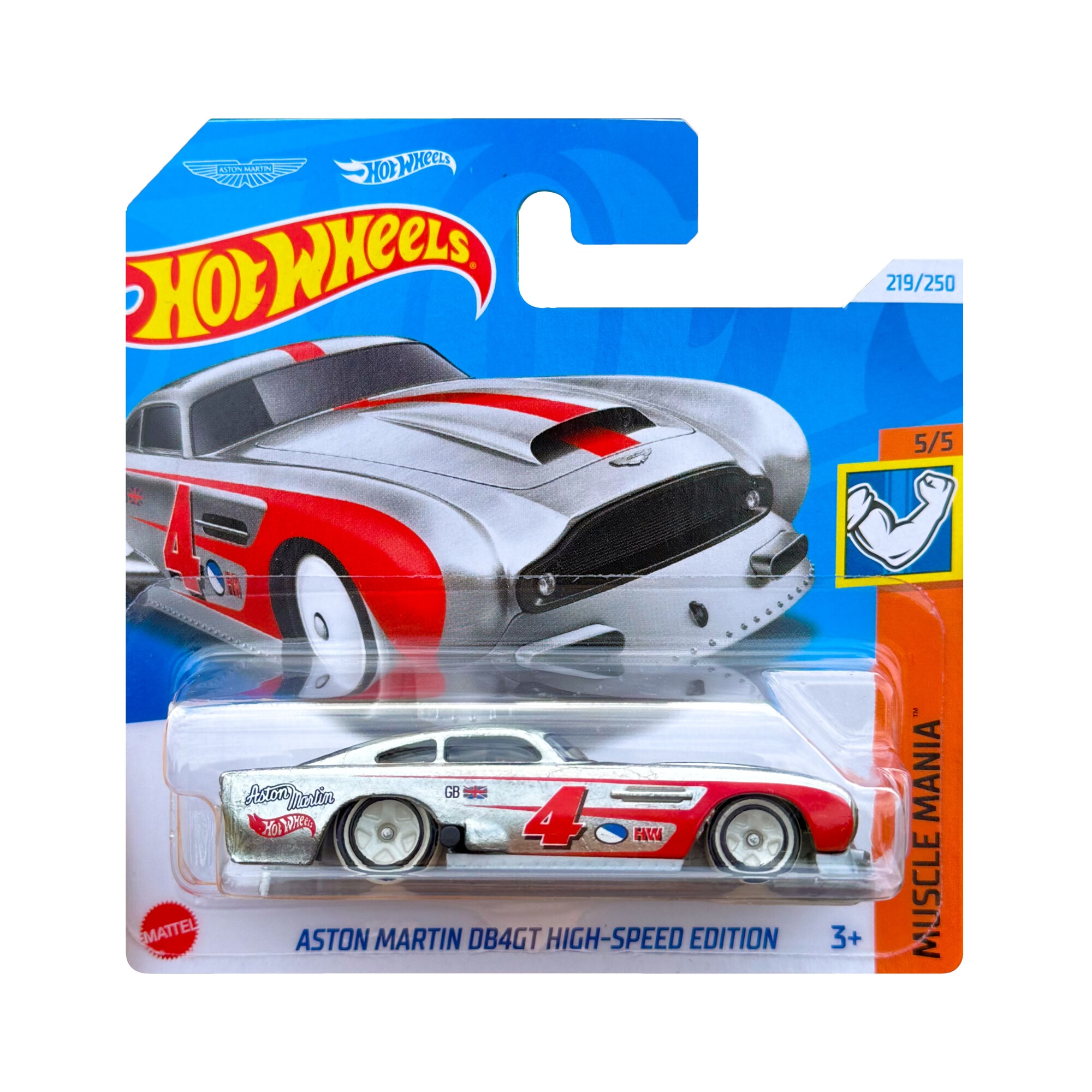 Masinuta Metalica Hot Wheels, Aston Martin DB4GT High-Speed Edition, 1:64, Gri