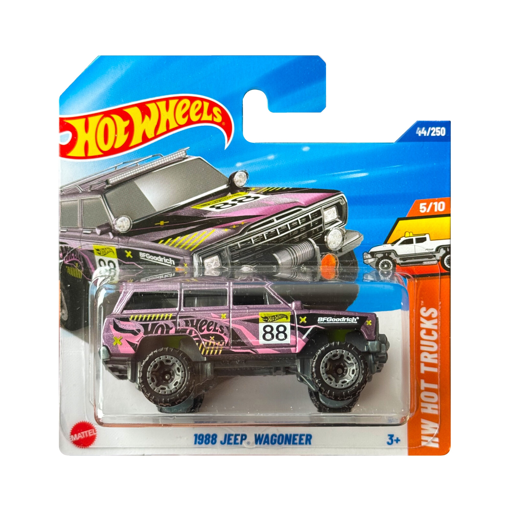 Masinuta Metalica Hot Wheels, 1988 Jeep Wagoneer, 1:64, Roz