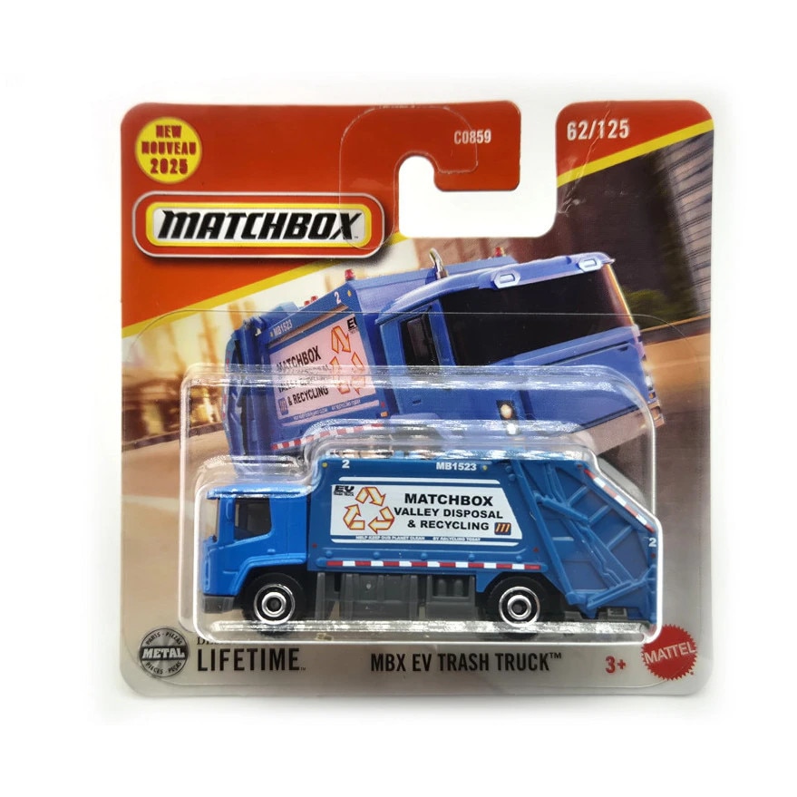 Masinuta Metalica Matchbox, Camion de Gunoi MBX EV, 1:64