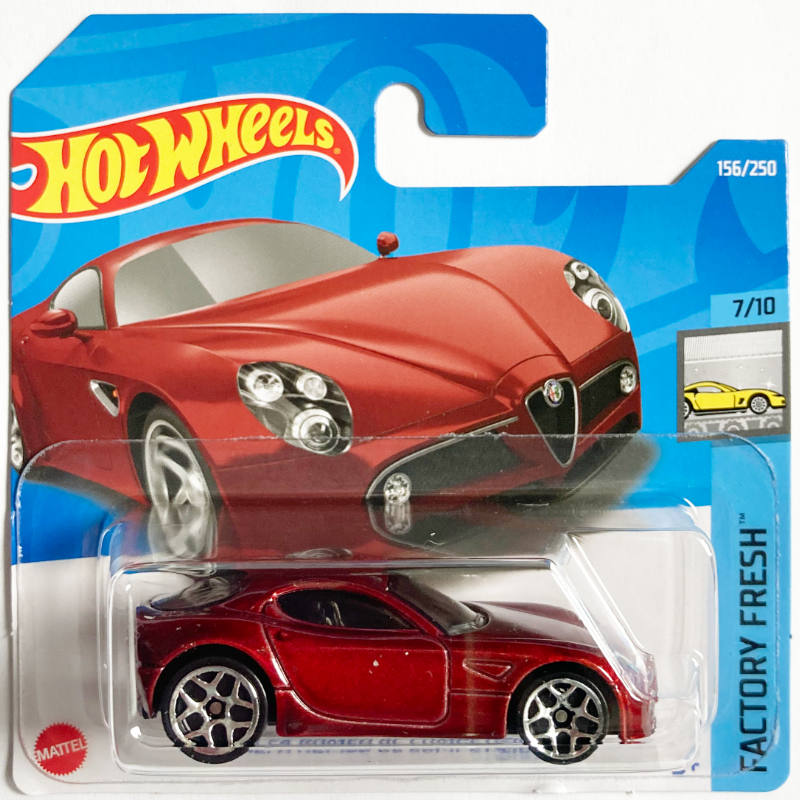 Masinuta Metalica Hot Wheels, Alfa Romeo 8C Competizione, Visiniu, 1:64