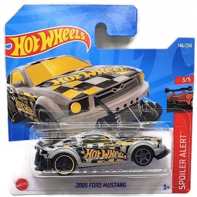 Masinuta Metalica Hot Wheels, Ford Mustang 2005, Gri, 1:64