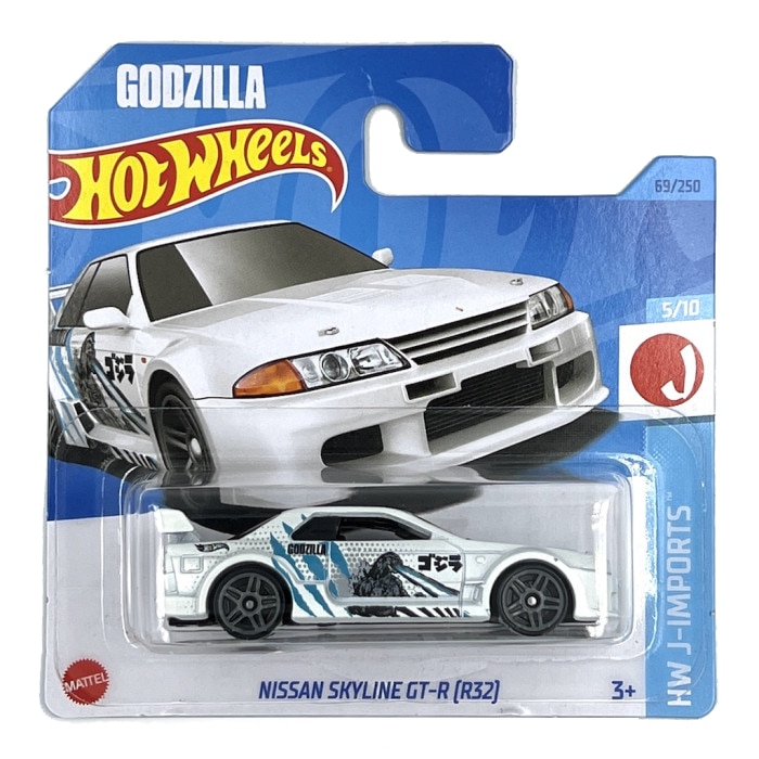 Masinuta Metalica Hot Wheels, Nissan Skyline GT-R (R32), Alb, 1:64