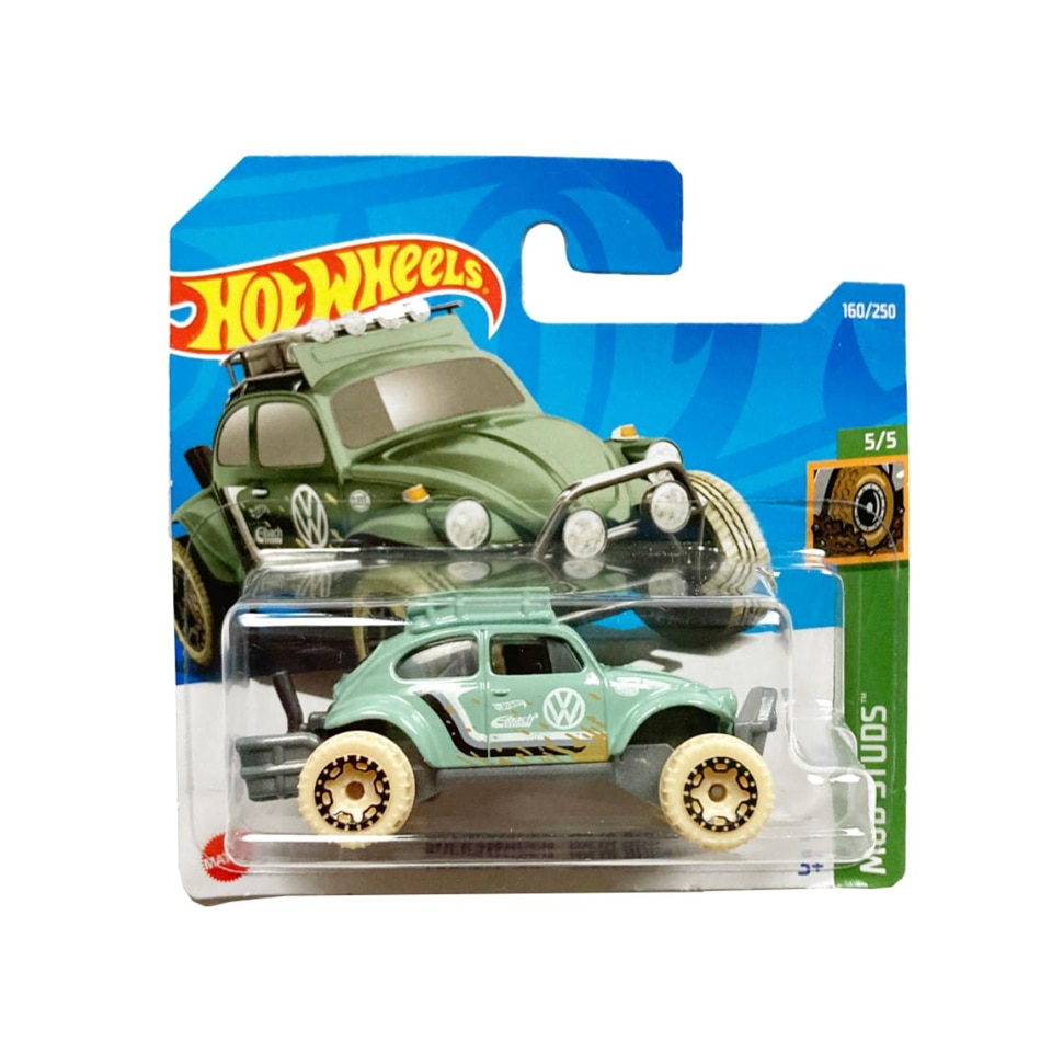 Masinuta Metalica Hot Wheels, Volkswagen 'Baja Bug', Verde, 1:64