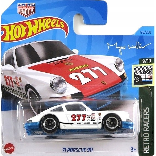 Masinuta Metalica Hot Wheels, '71 Porsche 911, Alb, 1:64