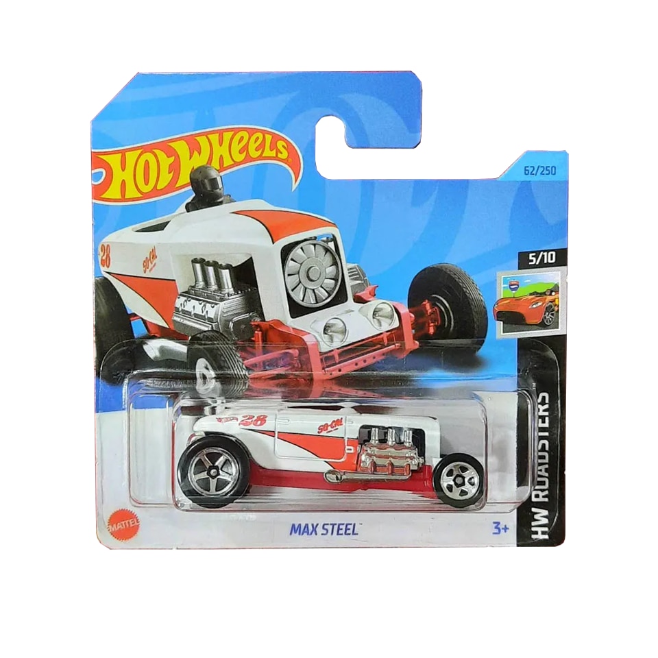 Masinuta Metalica Hot Wheels, Max Steel, Alb, 1:64