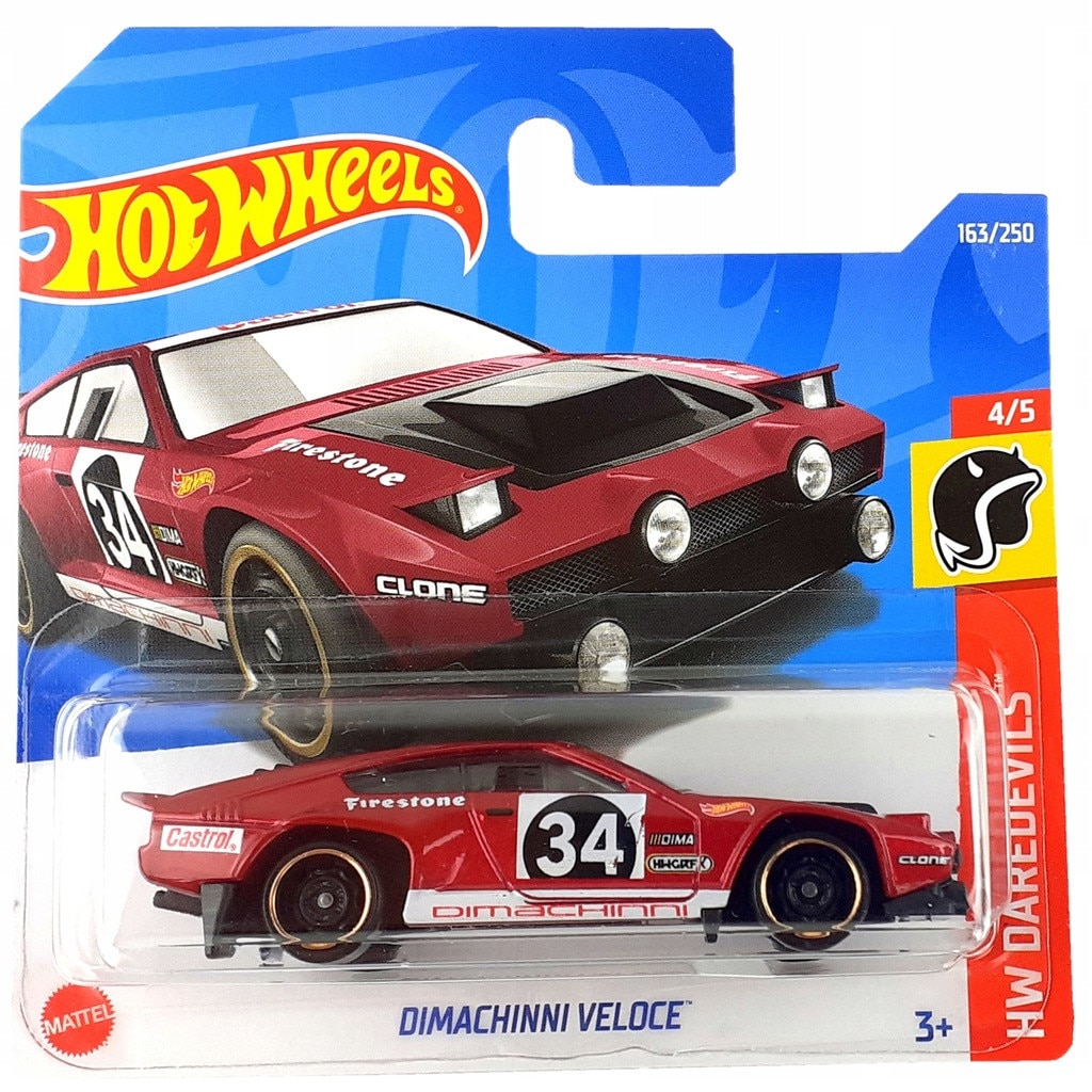 Masinuta Metalica Hot Wheels, Dimachinni Veloce, Visiniu, 1:64
