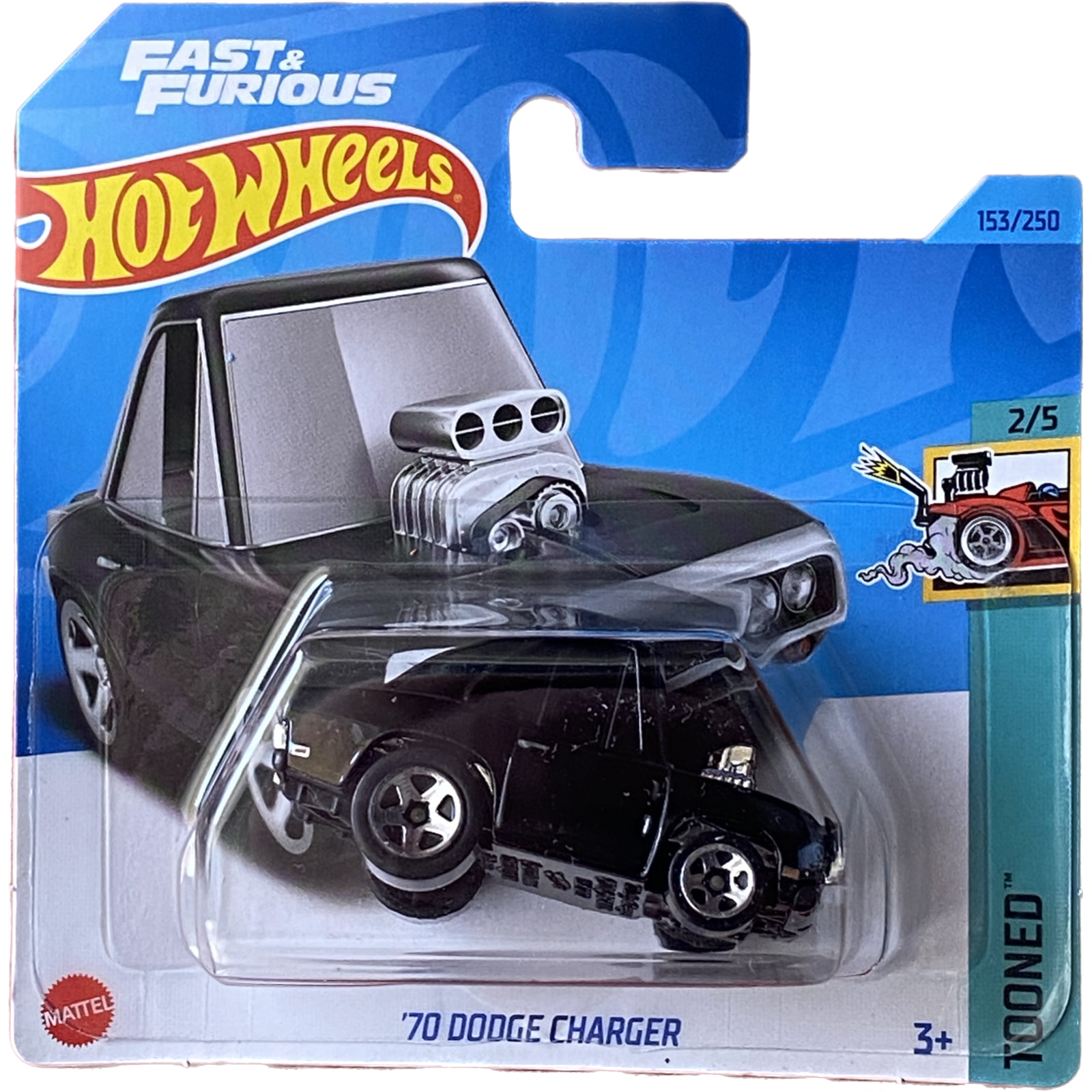 Masinuta metalica Hot Wheels, '70 Dodge Charger, Negru, 1:64
