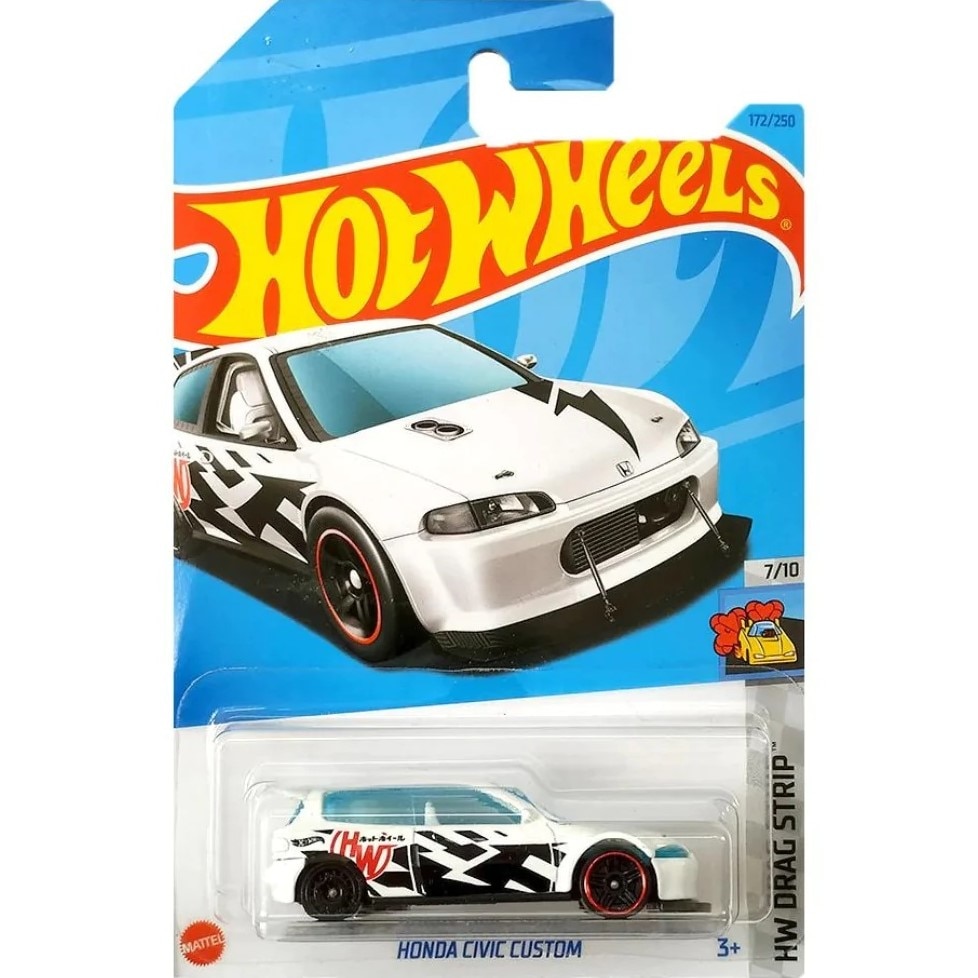 Masinuta Metalica Hot Wheels, Honda Civic Custom, 1:64, Alb