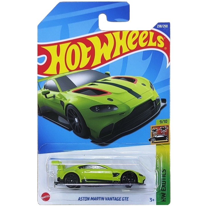 Masinuta Metalica Hot Wheels, Aston Martin Vantage GTE, Lime, 1:64
