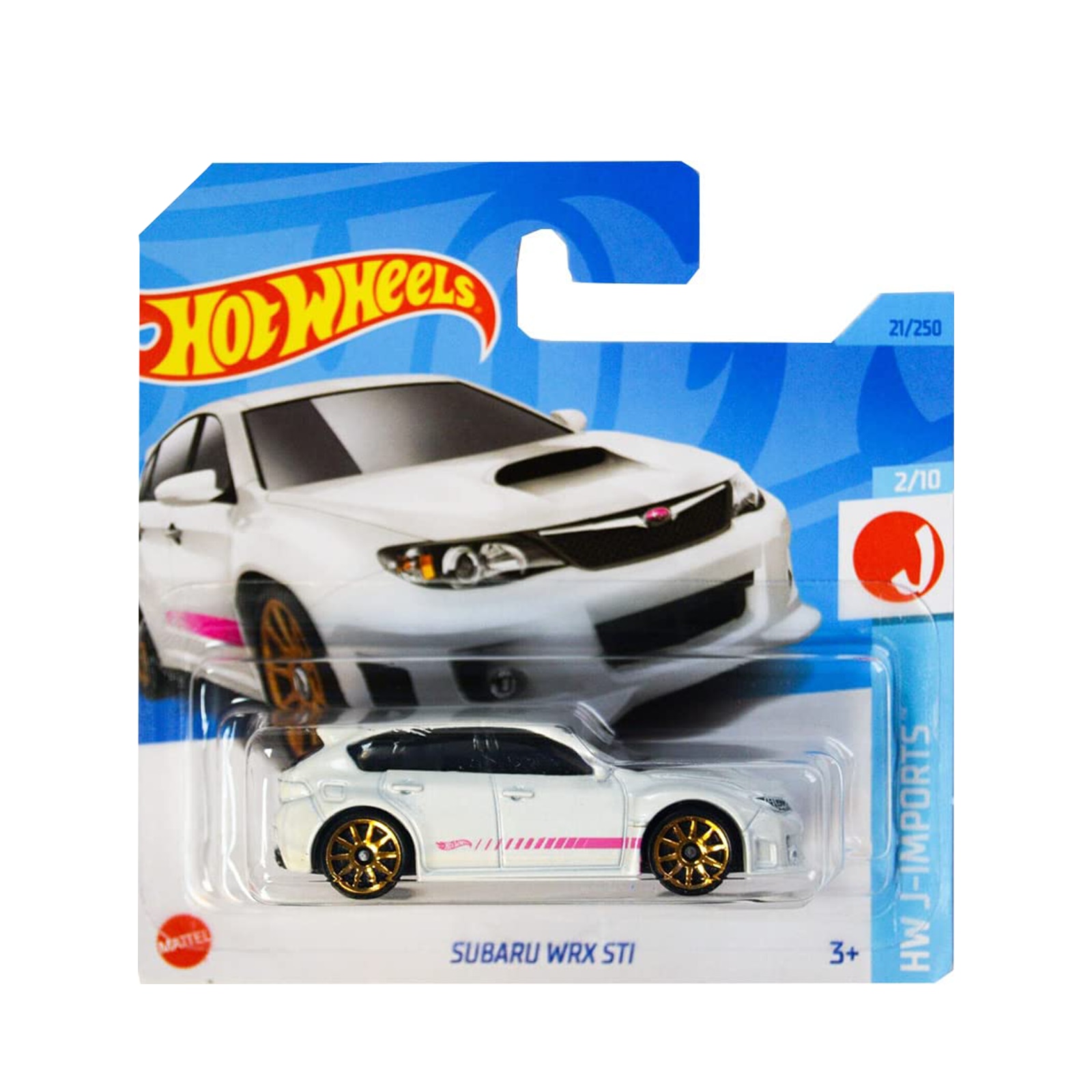 Masinuta Metalica Hot Wheels Subaru WRX STI, Alb, 1:64