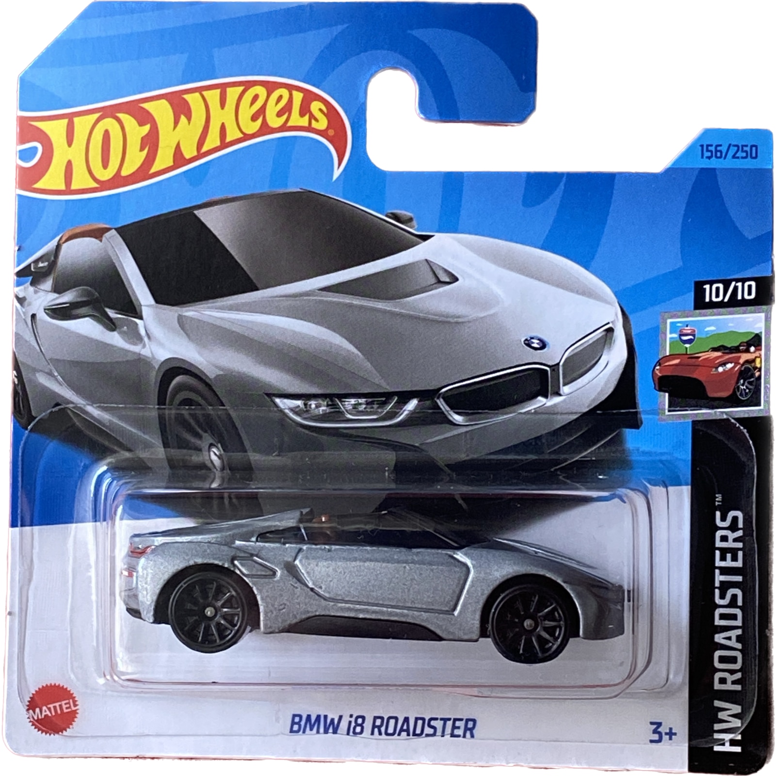 Masinuta Hot Wheels, BMW i8 Roadster, Gri Metalizat, 1:64