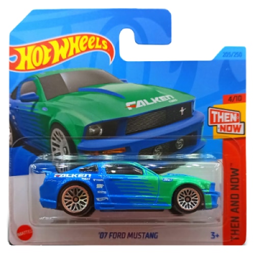 Masinuta Hot Wheels '07 Ford Mustang, Albastru, 1:64