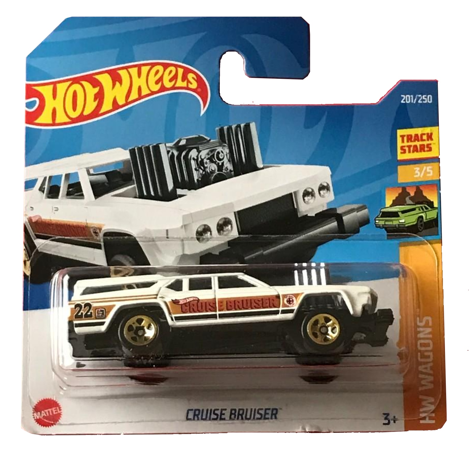Masinuta Metalica Hot Wheels Cruiser Bruiser, Alb, 1:64