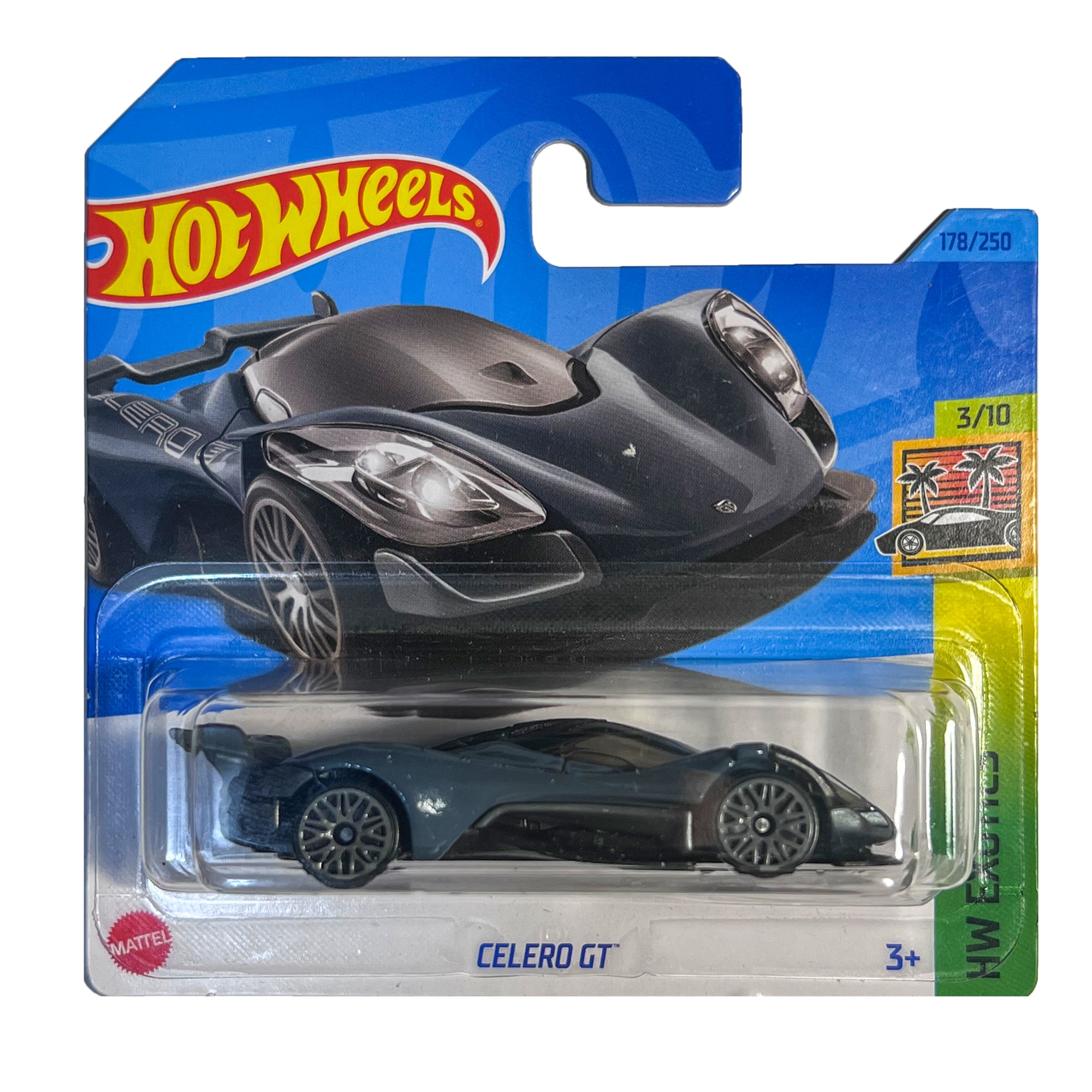 Masinuta metalica Hot Wheels, Celero GT, 1:64, Gri