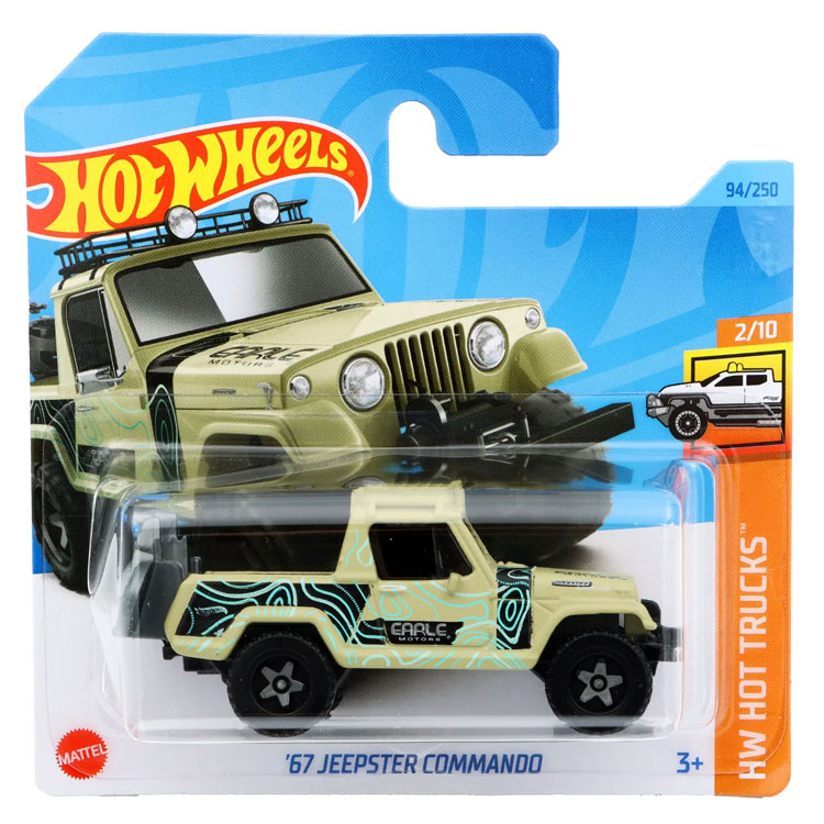Masinuta Metalica Hot Wheels '67 Jeepster Commando, Colectia 2023, Kaki, 1:64
