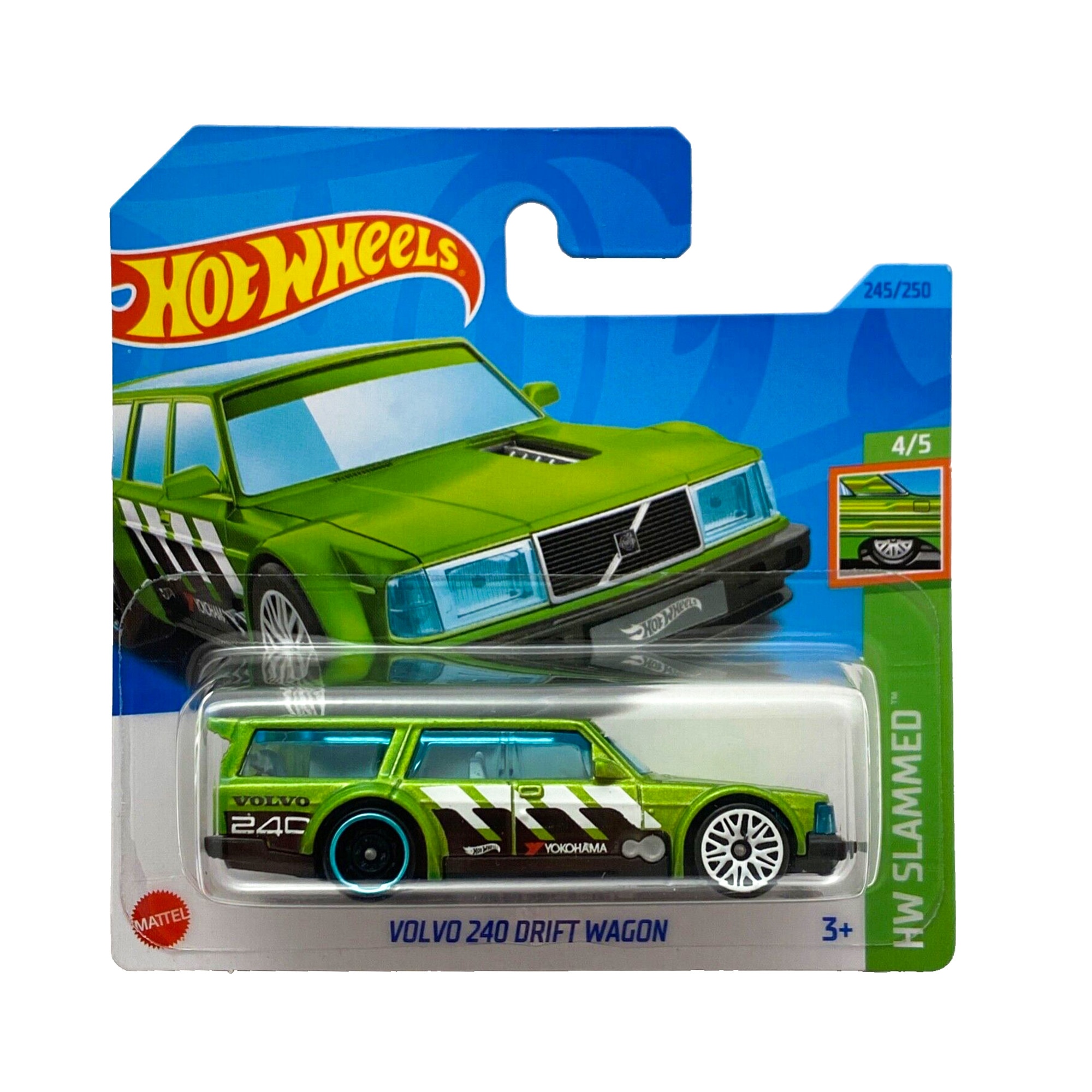 Masinuta metalica Hot Wheels, Volvo 240 Drift Wagon, 1:64, Verde