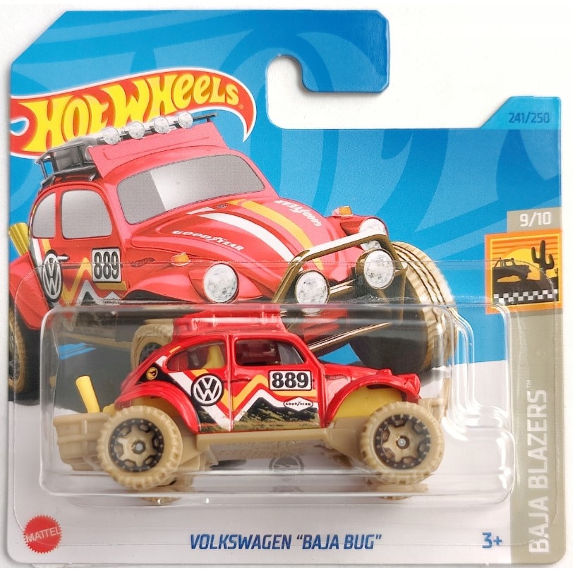 Masinuta Hot Wheels, Volkswagen "Baja Bug", Treasure Hunt, Rosu, 1:64