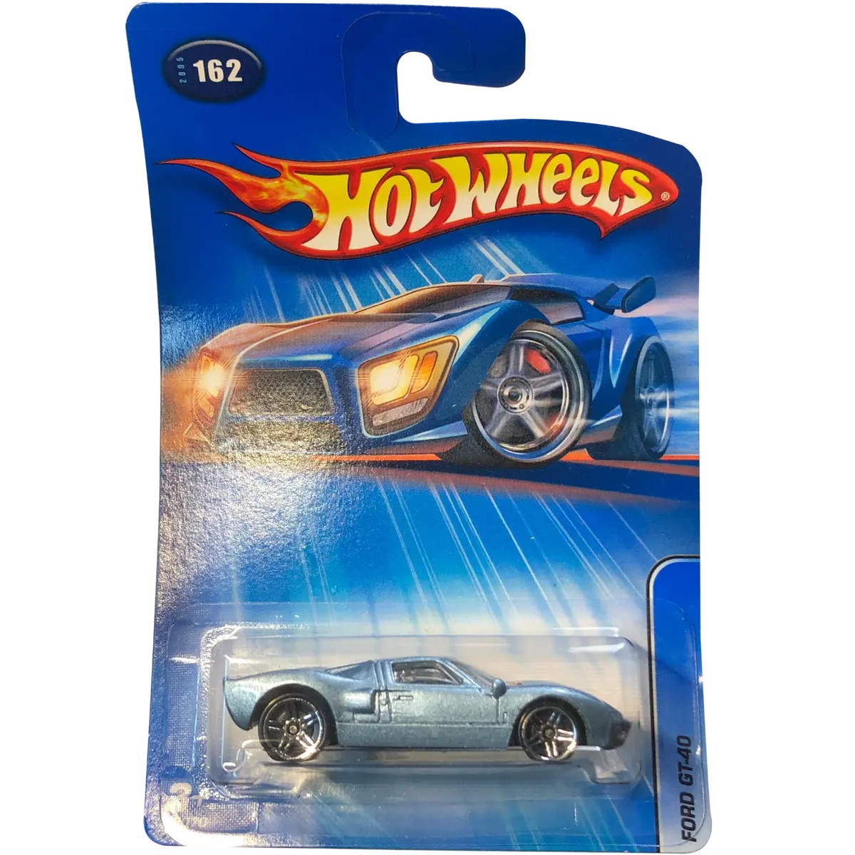 Masinuta metalica Hot Wheels, Ford GT 40, Colectia 2004, Albastru, 1:64