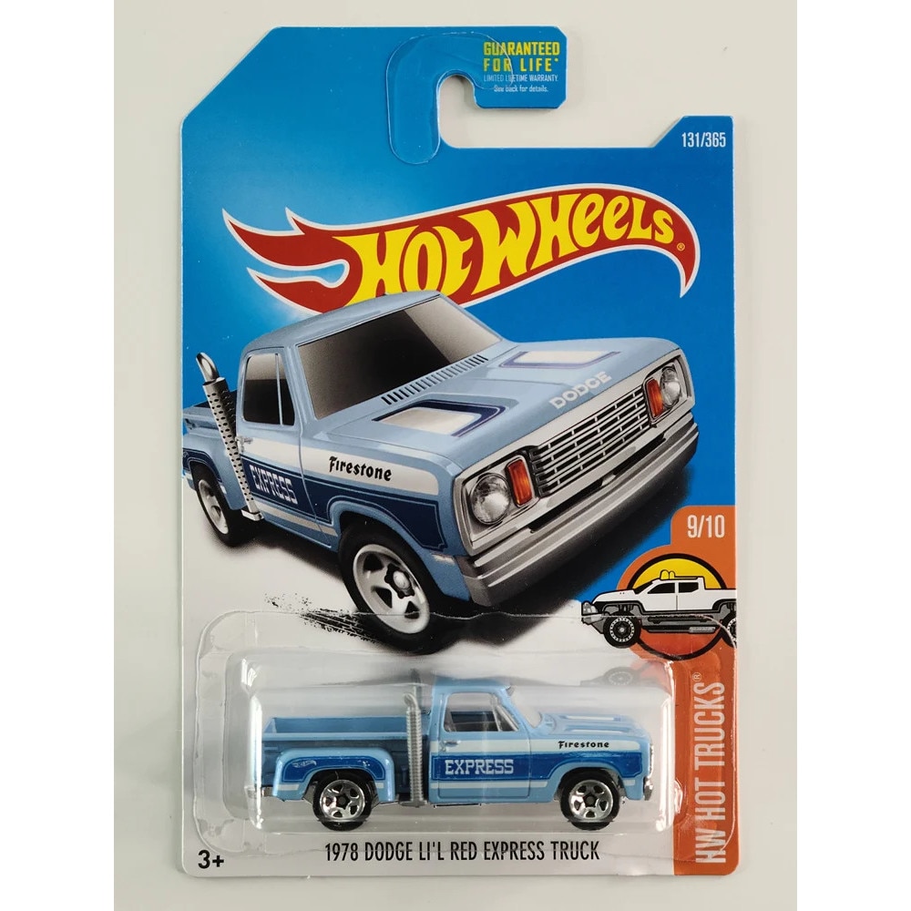 Masinuta metalica Hot Wheels, 1978 Dodge Li'l Red Express Truck, Colectia 2017, Albastru, 1:64