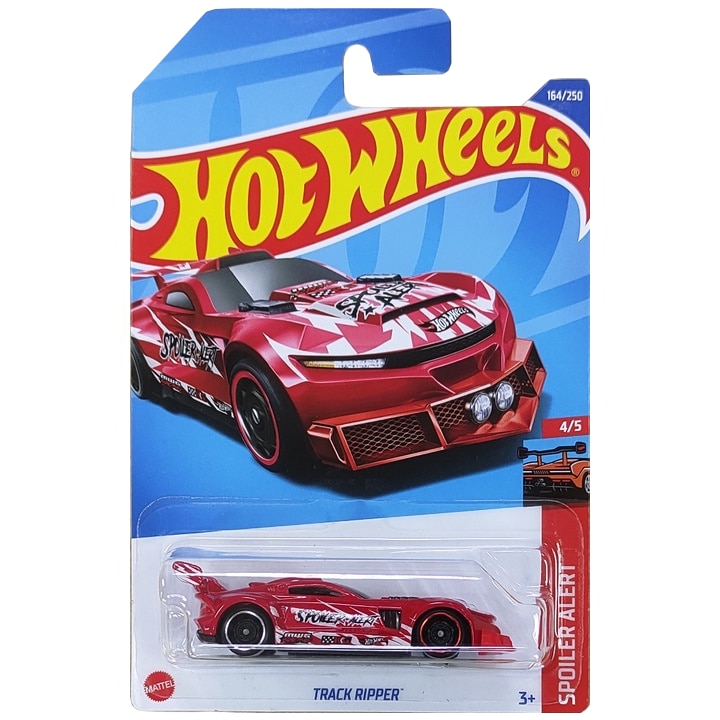 Masinuta Metalica Hot Wheels, Track Ripper, Rosu, 1:64