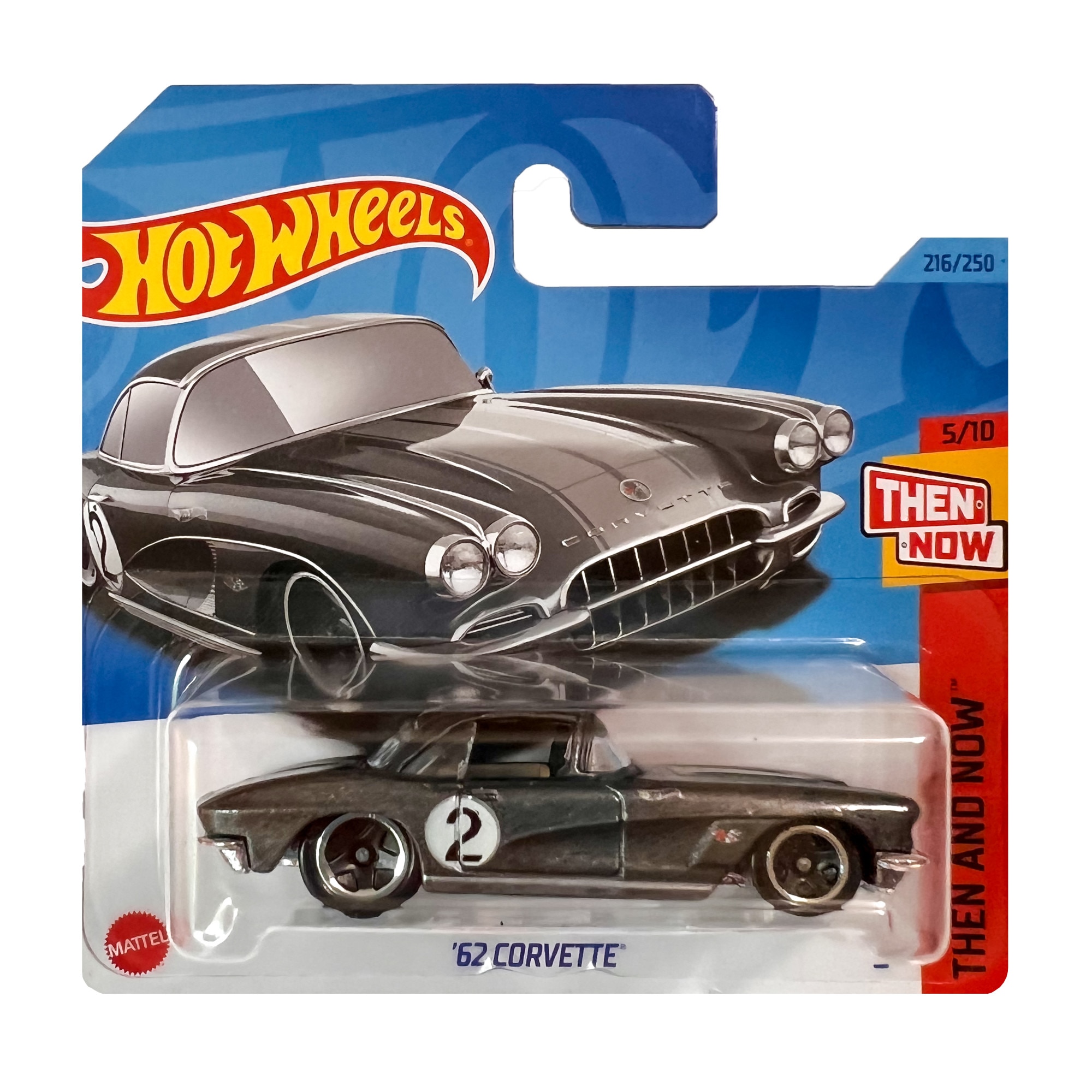 Macheta metalica Hot Wheels, '62 Corvette 1:64, Gri