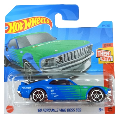 Masinuta Hot Wheels, '69 Ford Mustang Boss 302, 1:64, Albastru