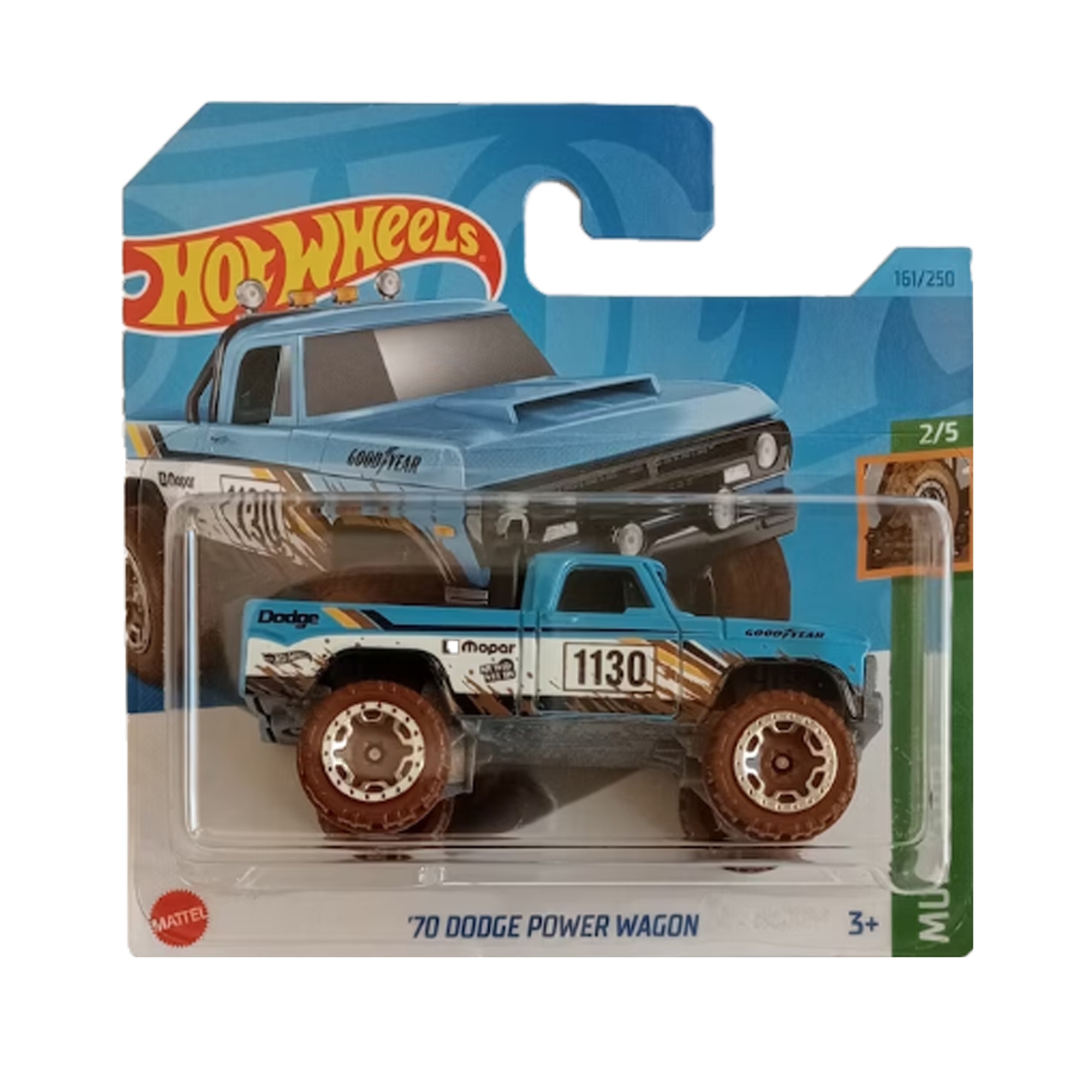 Masinuta Metalica Hot Wheels, '70 Dodge Power Wagon 1:64, Albastru