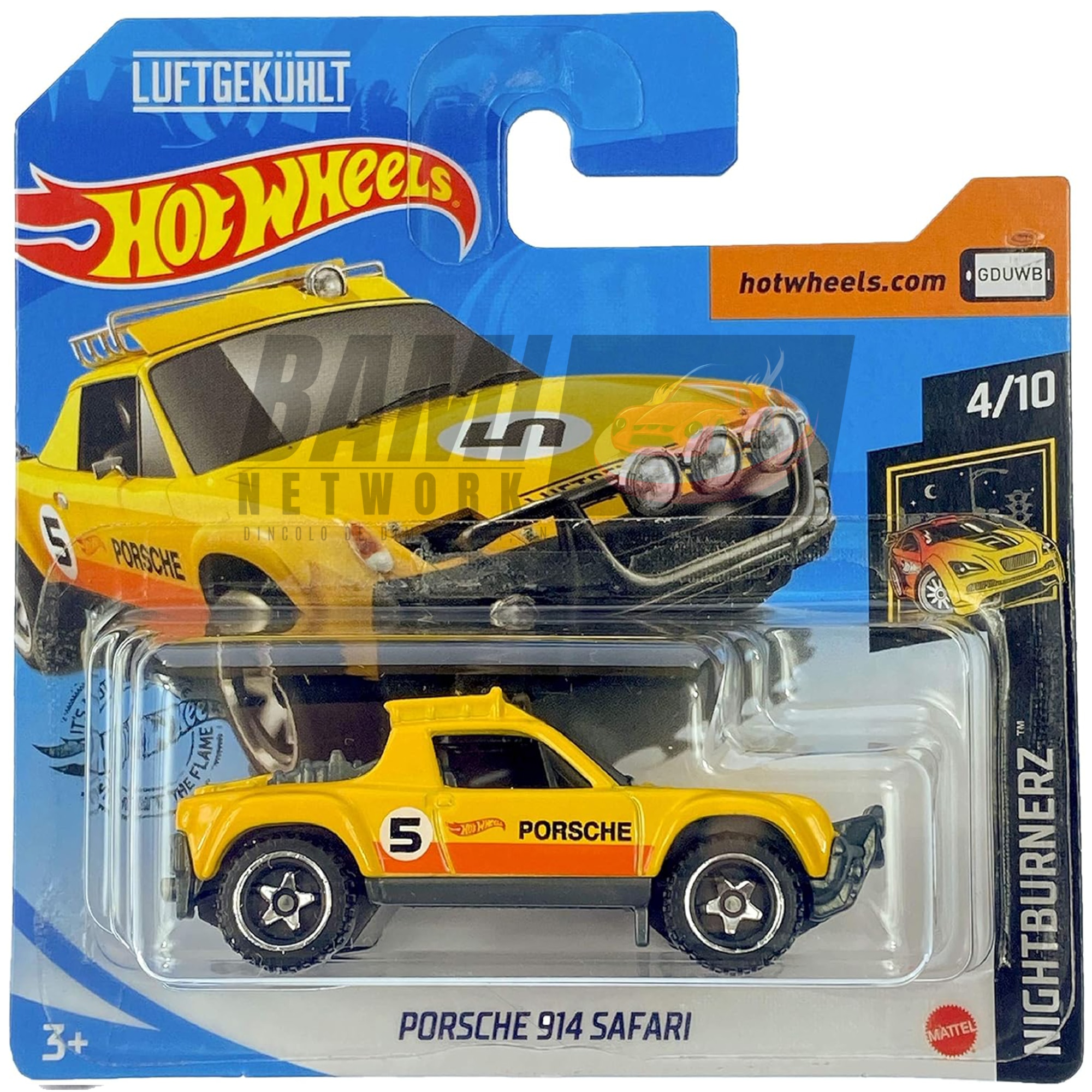 Masinuta Metalica Hot Wheels Porsche 914 Safari, Colectia 2020, Galben, 1:64