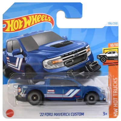 Masinuta Hot Wheels '22 Ford Maverick Custom, albastru, 1:64 - Model 2024