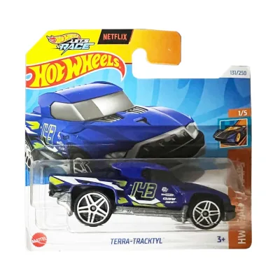 Masinuta Metalica Hot Wheels, Terra-Tracktyl, Colectia HW Track Champs - Editia 2024, Albastru, 1:64