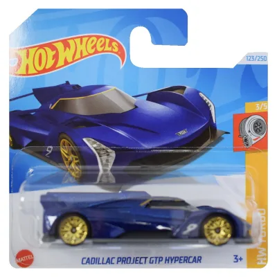Masinuta Metalica Hot Wheels, Cadillac Project GTP Hypercar, Albastru, 1:64