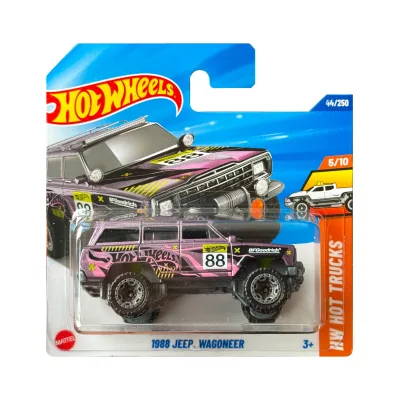 Masinuta Metalica Hot Wheels, 1988 Jeep Wagoneer, 1:64, Roz